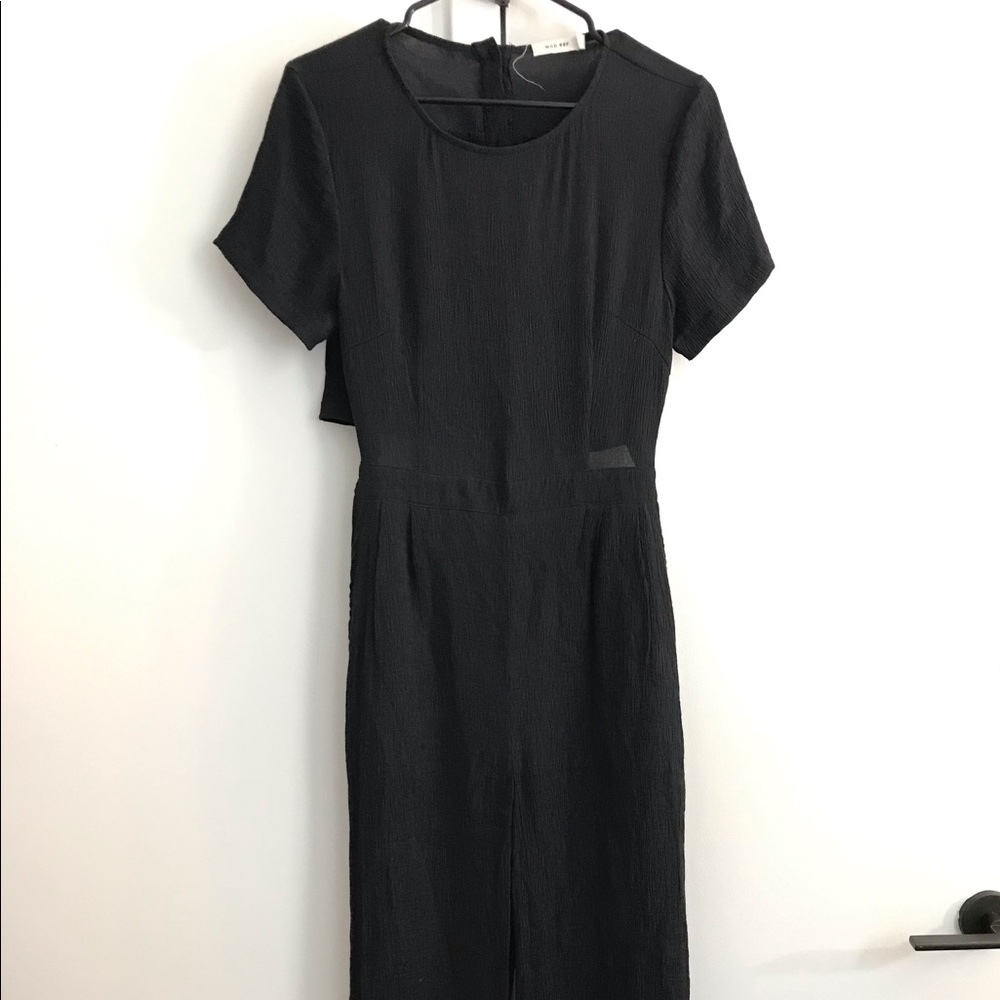 Mod Ref | Black Jumpsuit with Open Lower-back